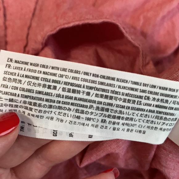 Hollister pinkish red button up - Picture 8 of 8